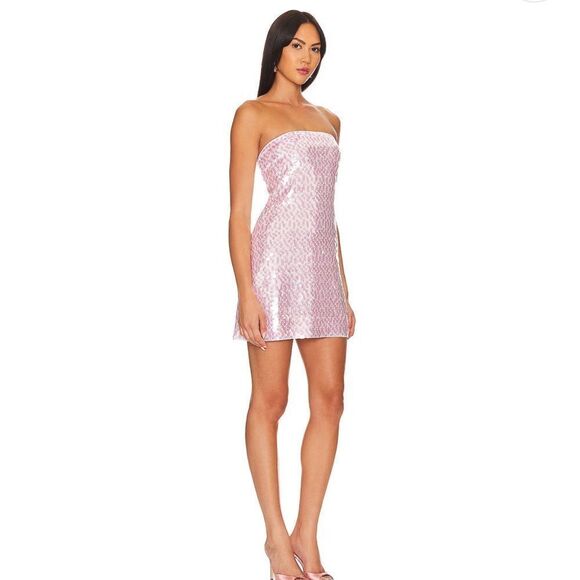 NWT Susana Monaco Dot Sequin Tube Dress Ballet Slipper Revolve XL - Picture 10 of 12